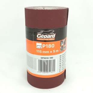 Шлифшкурка 115мм х 5м Р180 бумажная основа [GEPARD]