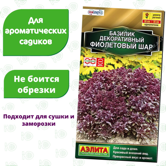 Базилик Фиолетовый шар декоративный [Аэлита] купить с доставкой