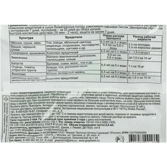 Фуфанон-Нова 6,5 мл [Зеленая Аптека] купить с доставкой