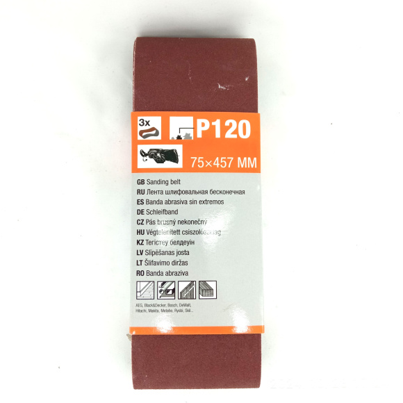 Шлифлента 75 х 457мм Р40 бесконечная 3шт. [GEPARD] купить с доставкой