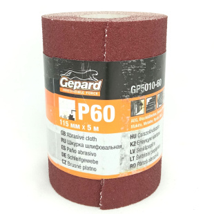 Шлифшкурка 115мм х 5м Р60 бумажная основа [GEPARD]