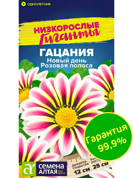 Гацания Новый день Розовая полоса [Семена алтая] купить с доставкой