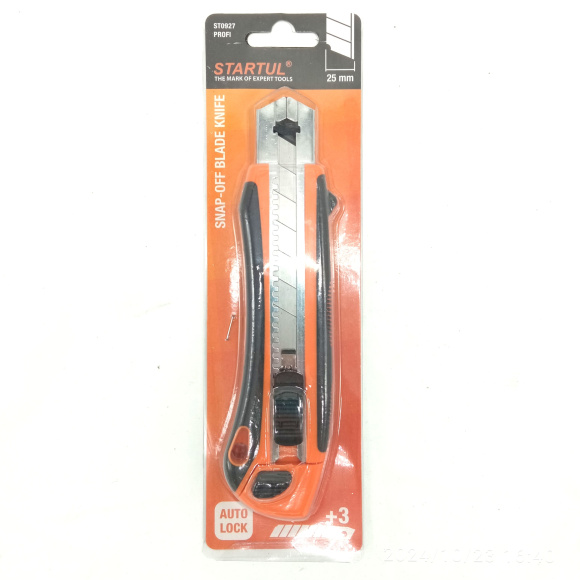 Нож 25мм + 3 лезвия [STARTUL PROFI] купить с доставкой
