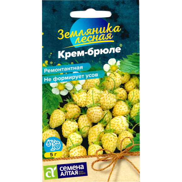 Земляника Крем-брюле желтая ремонтантная [Семена алтая] купить с доставкой