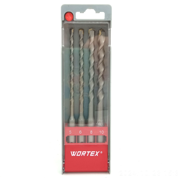 Набор буров SDS-plus 4 шт. (5, 6, 8, 10 мм х 160 мм) [WORTEX] купить с доставкой